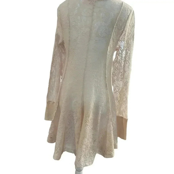 Free people coffee in the morning tunic shirt boho cream long sleeve size small - Picture 9 of 13